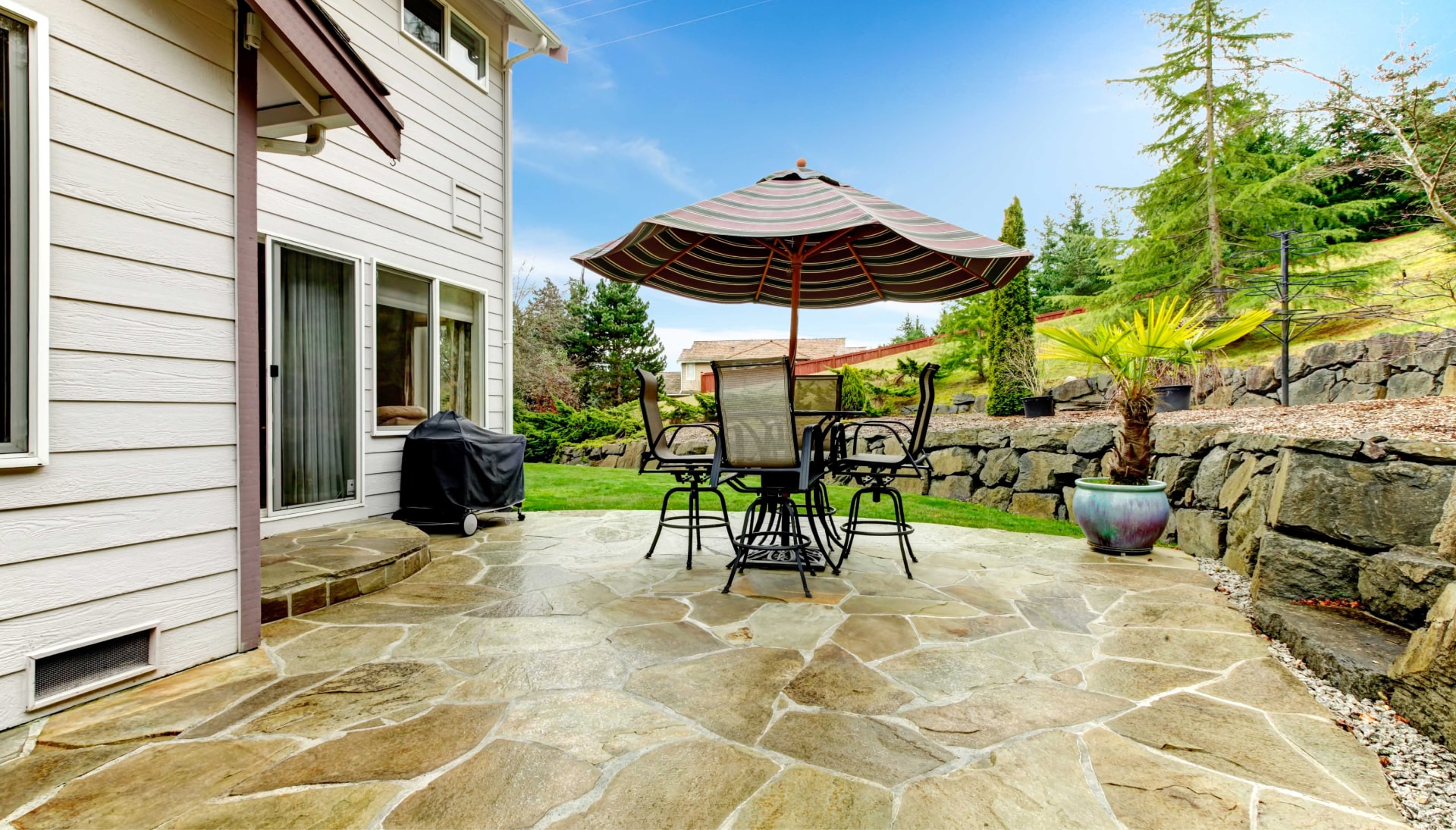 Beautifully Textured and Patterned Concrete Patios in Sonoma County, California area!